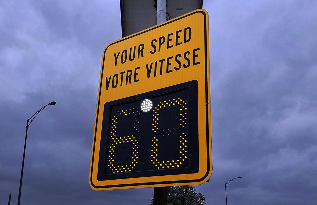 Speed sign